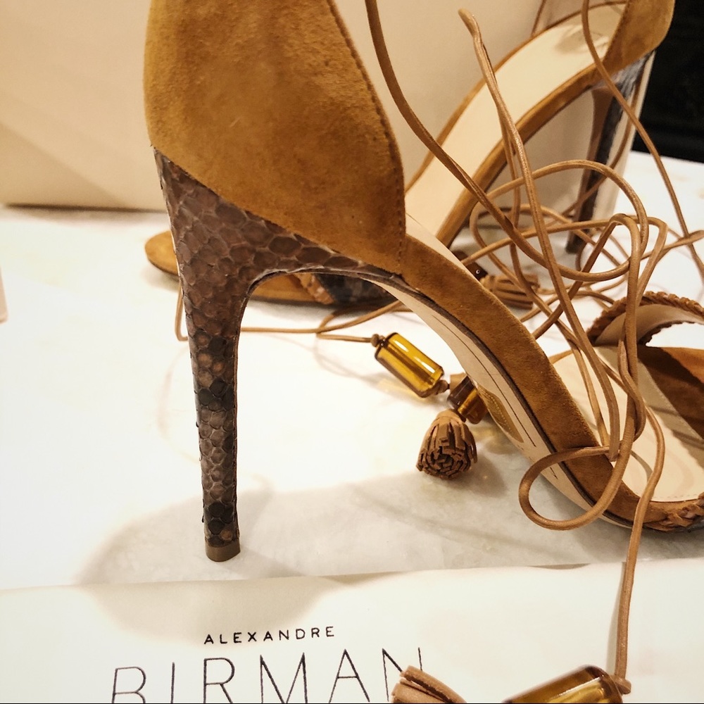 Alexandre Birman Toni Python Ankle-Wrap Sandal - image 5